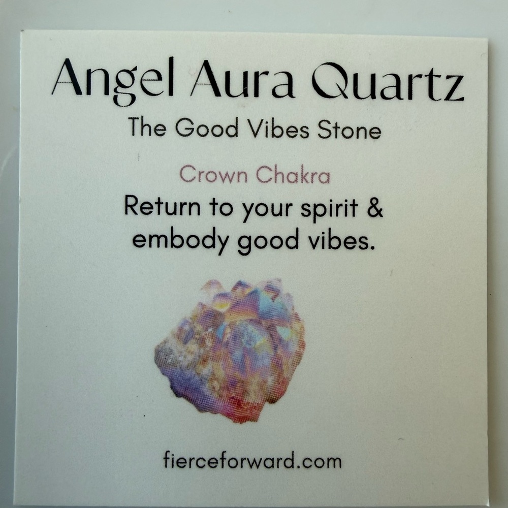 NWT Fierce Forward Crystal Energy Angel Aura With Gold Filled Chain - Picture 6 of 7